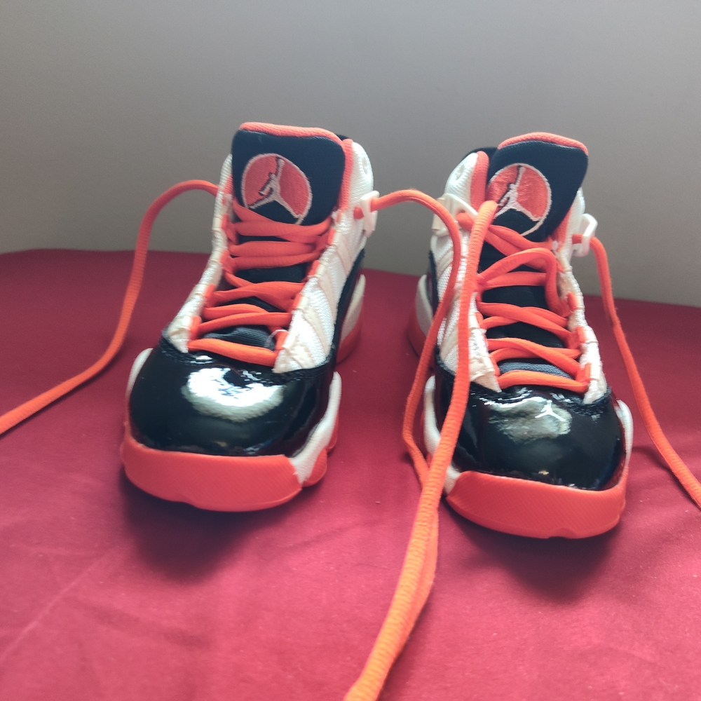 Air Jordan Black and Orange Sneakers